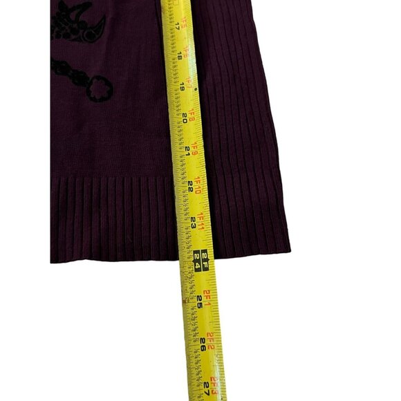 Harley Davidson Motorclothes Womens‎ Dark Purple Sweater Pure Viscose Size Large - Picture 8 of 10